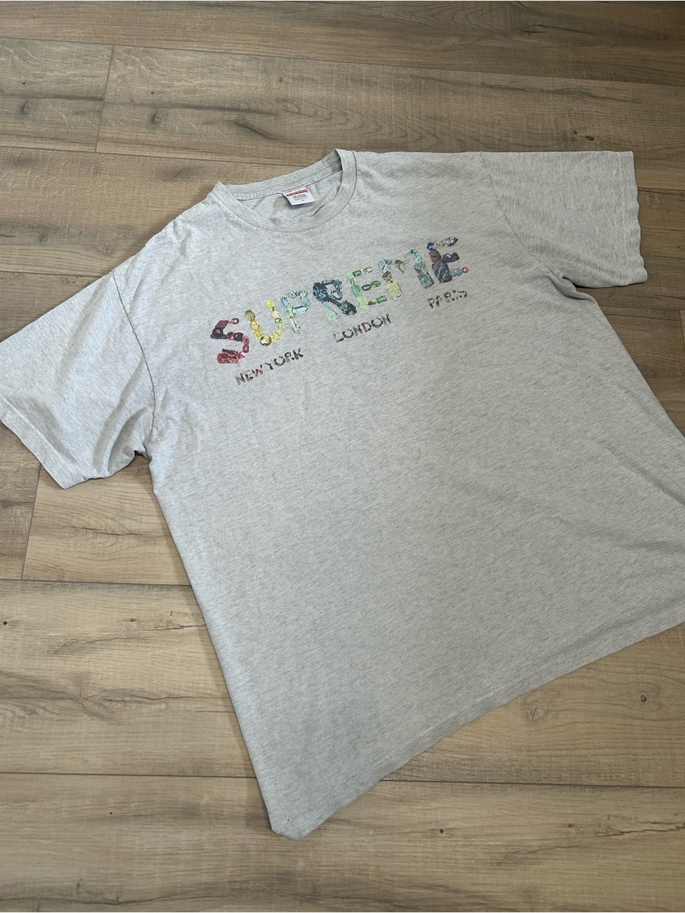 Supreme SS18 Rocks tee gray